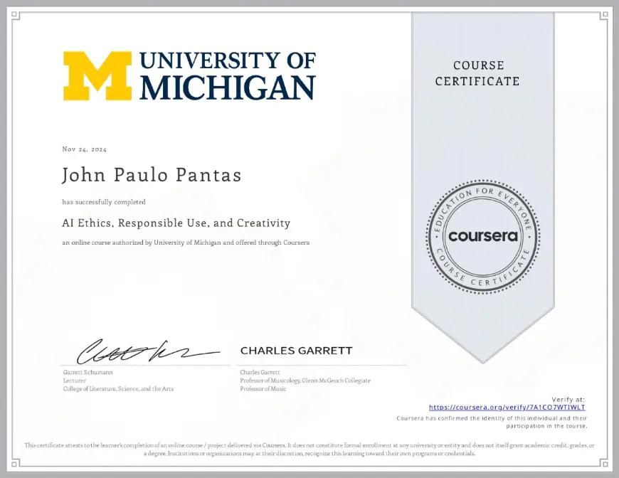 AI Ethics, Responsible Use, and Creativity achievement cover