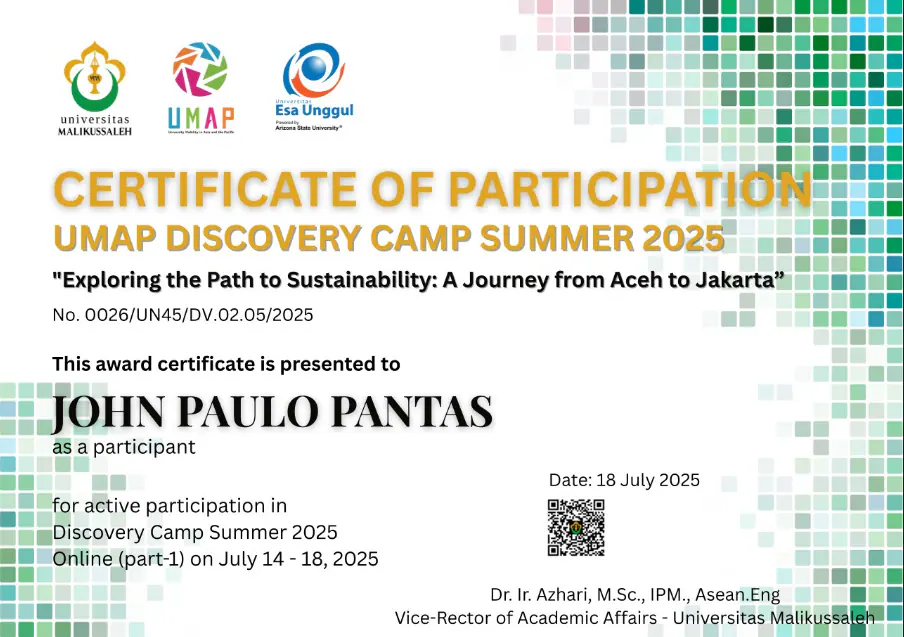 UMAP Discovery Camp Summer 2025 achievement cover