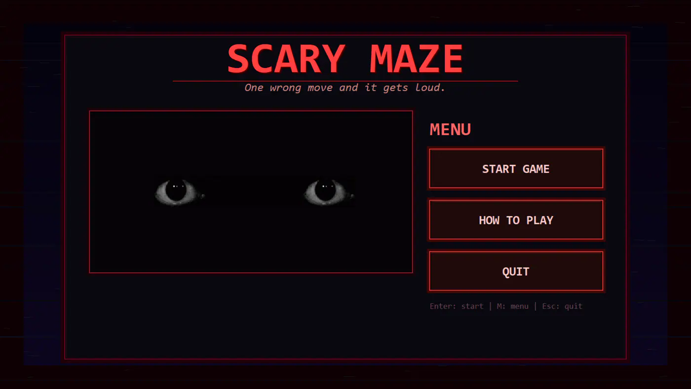 Scary Maze Game interface preview